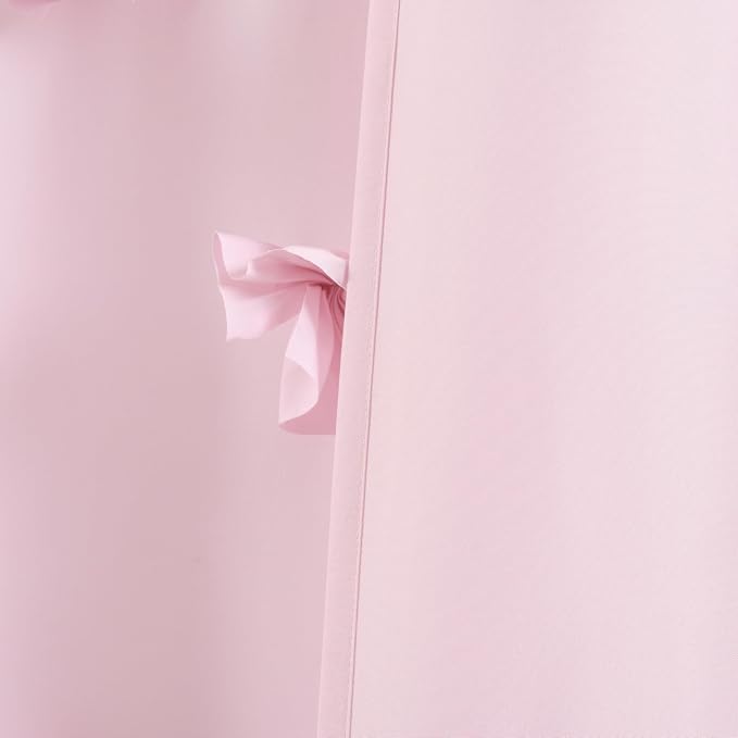 Lush Decor Riley Shower Curtain, 72" W x 72" L", Ivory - Bathroom Curtain - Coquette Decor - Bow Shower Curtains - Cottage Core - Fabric Shower Curtains