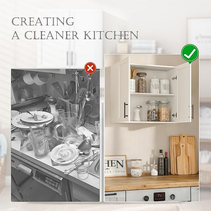 FIMELLO 47.2" W Wall Cabinets for Laundry Room, Kitchen Wall Cabinets, Hanging Cabinets for Wall, Bathroom Wall Cabinet, with Adjustable Shelf, Shaker Doors, Grey