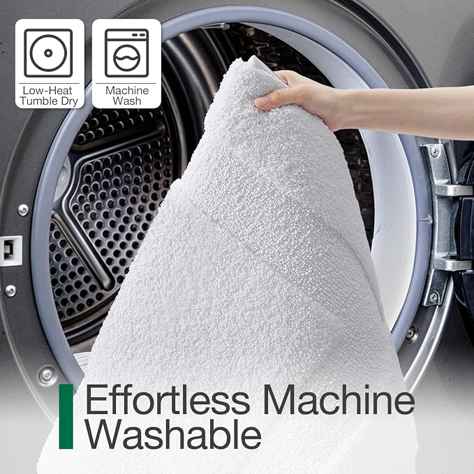 LUMI Ultra Soft Bathroom Rugs Non Slip with Rubber Backing, Absorbent Washable Bath Mat Quick Dry, Upgraded Premium Microfiber Plush Carpet for Bathtub and Shower Floor, White, 20x32 | Machine Washable with Rubber Backing, Quick Dry, Premium Microfiber...