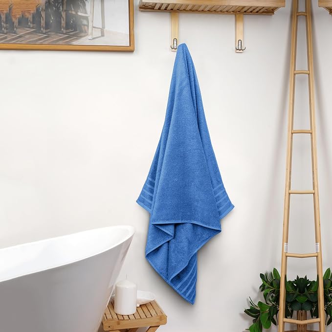 Avalon Towels Bath Towels Set of 4, Size 30 x 60 Inches - 60% Cotton, 40% Viscose Made from Bamboo, Soft and Absorbent, Quick Drying, Lightweight, Perfect for Daily Use
