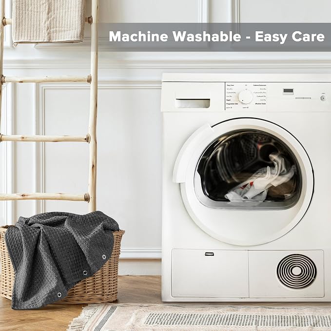 Madison Park Arbor Waffle Shower Curtain for Bathroom, 72 x 72, Charcoal | Adds Privacy, Machine Washable, Farmhouse, OEKO-TEX Certified Bathroom Curtain, 3M Scotchgard Moisture Management