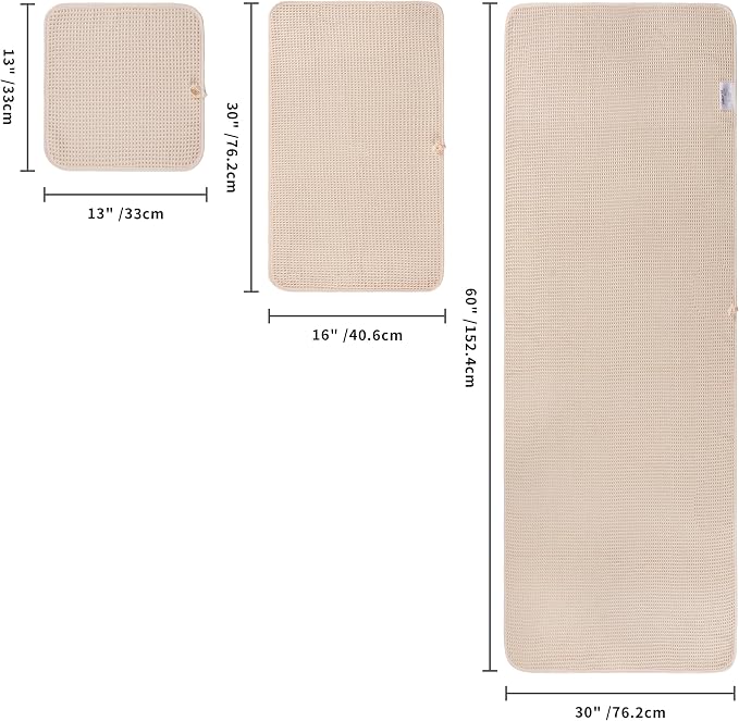 POLYTE 430 GSM Poly Blend Microfiber Quick Dry Waffle Bath Towel Set of 6 | 2-Body Towels, 2-Hand Towels, 2-Wash cloths, Oversize, Lint Free