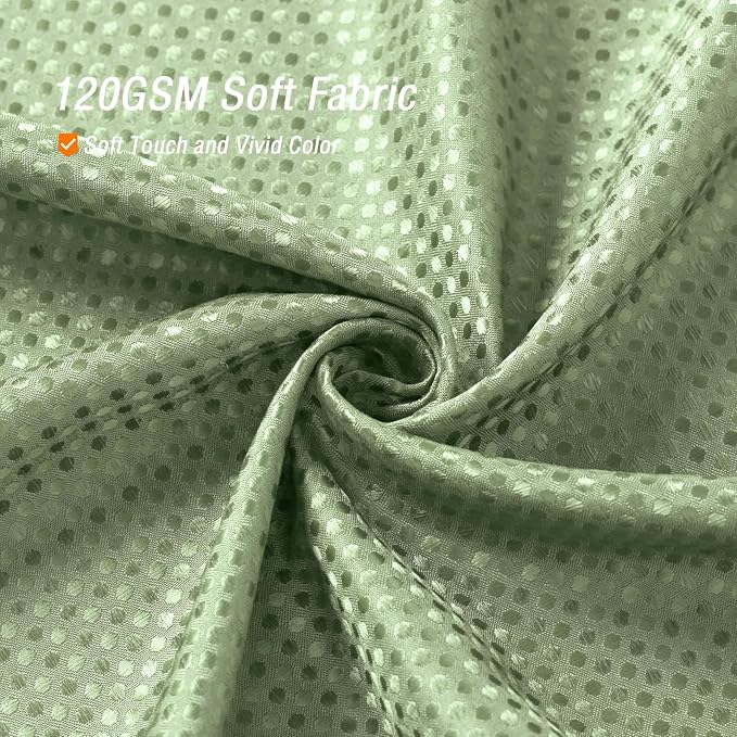 Sage Green Fabric Shower Curtain, 72 X 72 | Cloth-Textured Shower Curtain for Bathroom - Soft Cloth & Hotel Spa Luxury, Water Repellent, Machine Washable