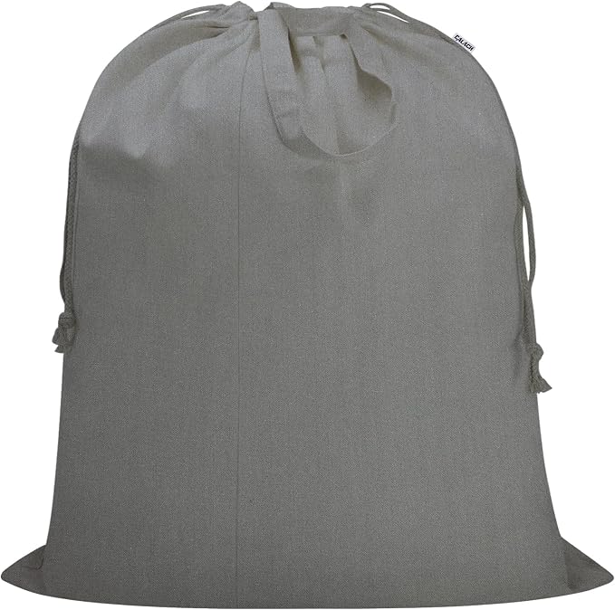 Canvas Laundry Bag 40"W x35"H, Extra Large Heavy Duty Storage Bag, XXL Grey | Thick Canvas Fabric, with Handles & Drawstring Closure, Washable Clothes Sack, 1 Pack