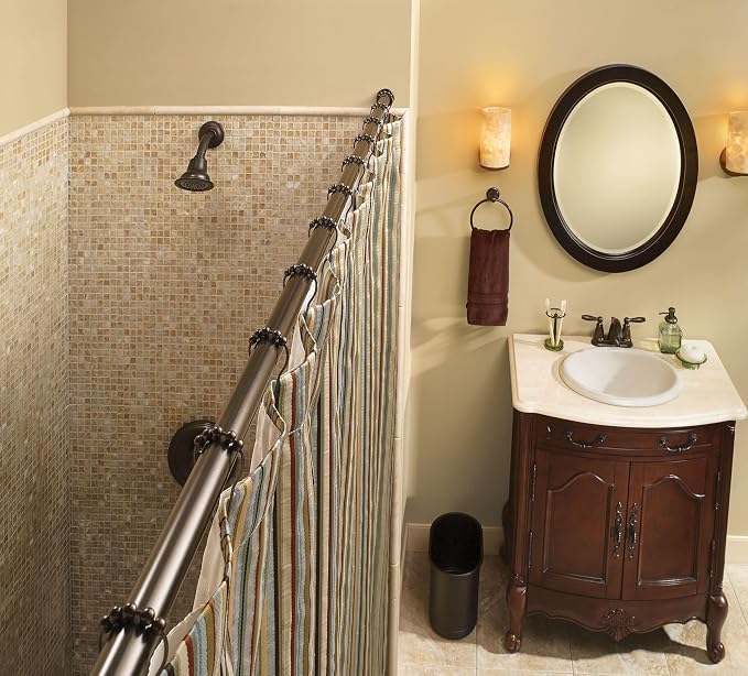 Moen SR2100OWB Shower Curtain Rings, Pack of 24, Old World Bronze