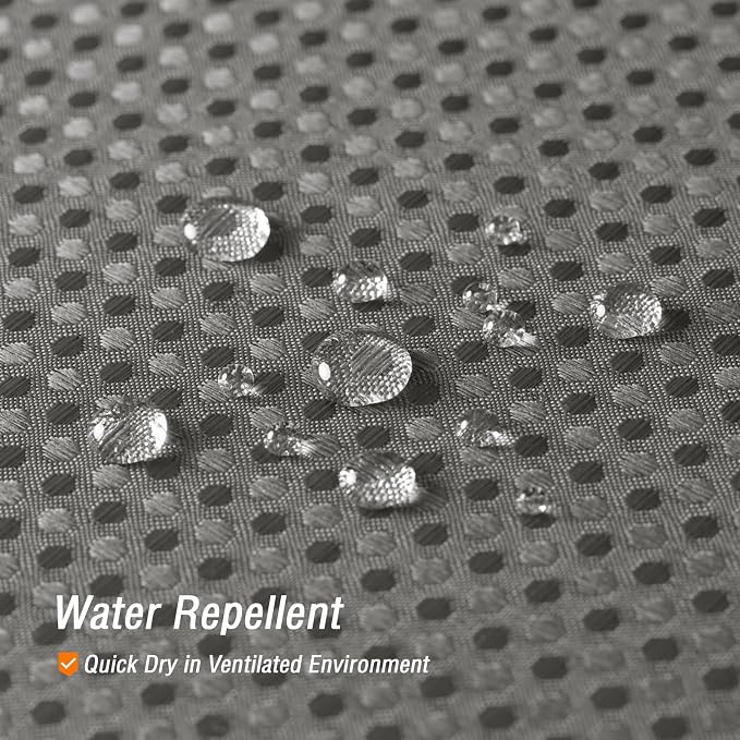Extra Long Grey Fabric Shower Curtain, 72 x 84 | Tall Cloth-Textured Shower Curtain for Bathroom, Water Repellent, Machine Washable