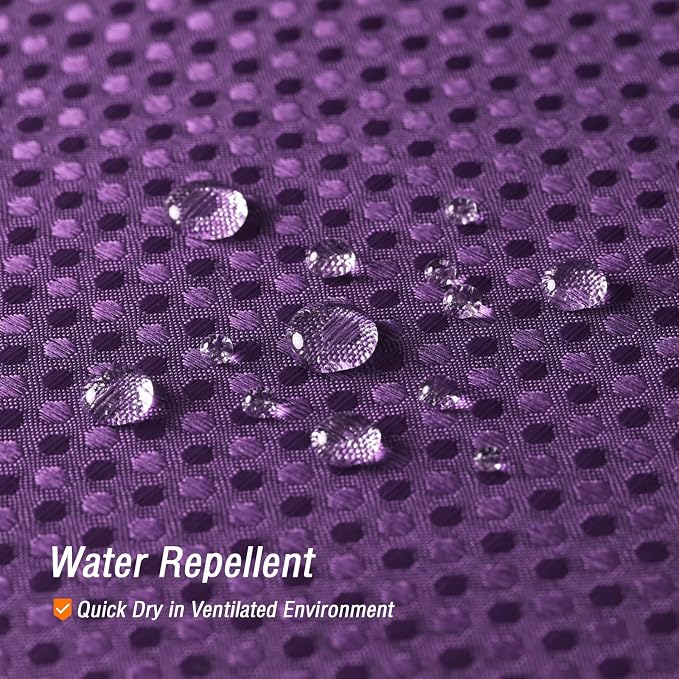 Long Purple Fabric Shower Curtain, 72 x 78 | Tall Cloth-Textured Shower Curtain for Bathroom, Water Repellent, Machine Washable