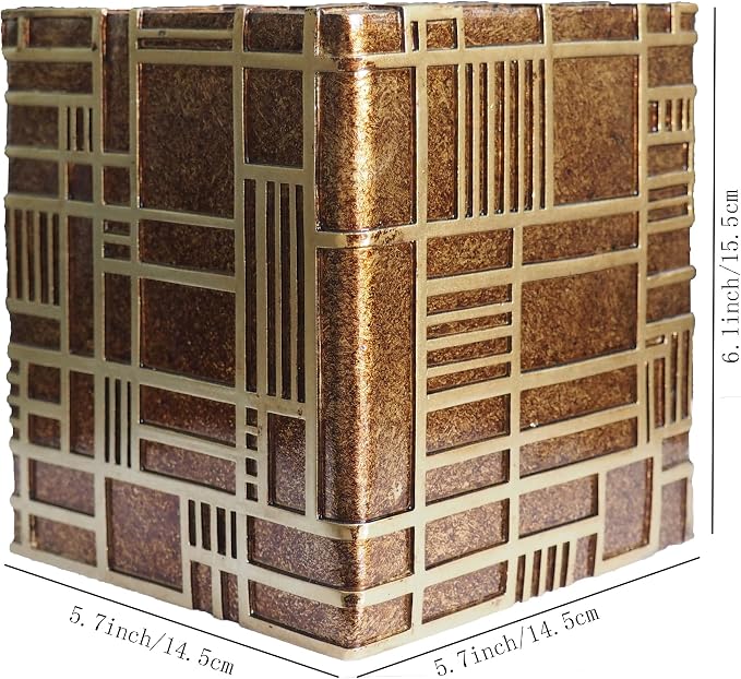 Hymmah Modern Square Tissue Box Cover Holder,Bathroom Accessories Decor Unique Design Tissue Box Cover for Bathroom Vanity Counter Tops Also Great for Bedrooms and Living Rooms