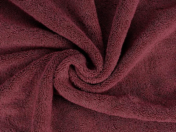 CASA COPENHAGEN Solitaire 6 Pieces Towel Set- Burgundy Red, 600 GSM 2 Bath Towel 2 Hand