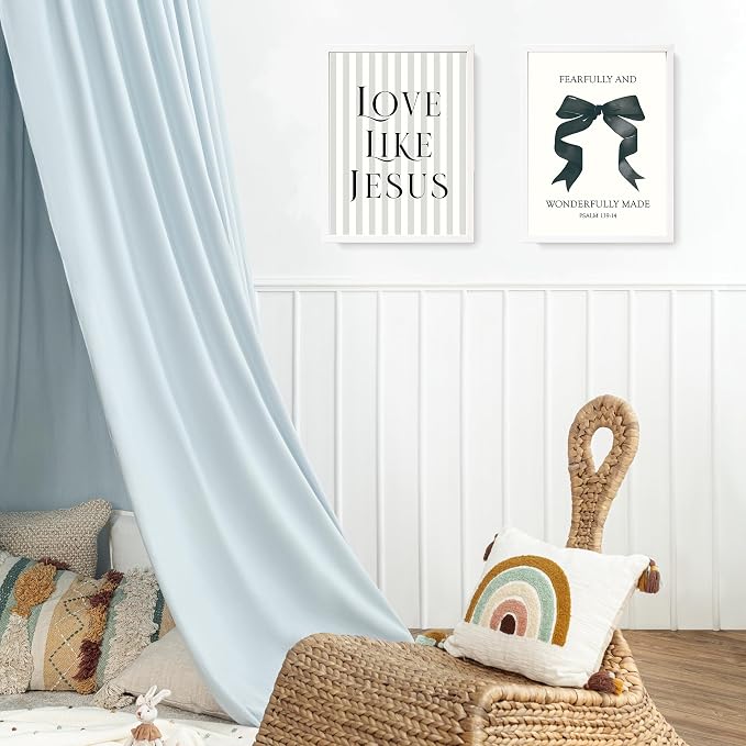 LARTSFRO Coquette Black Bow Jesus Wall Art Decor Posters, Black Bow Room Christian Bedroom Bathroom Wall Art Decor Aesthetic for Teen Girls College Gifts, Inspirational Bible Verses Bow Wall Decor, 10x10 Inch Set of 4 Bow Pictures(UNFRAMED)