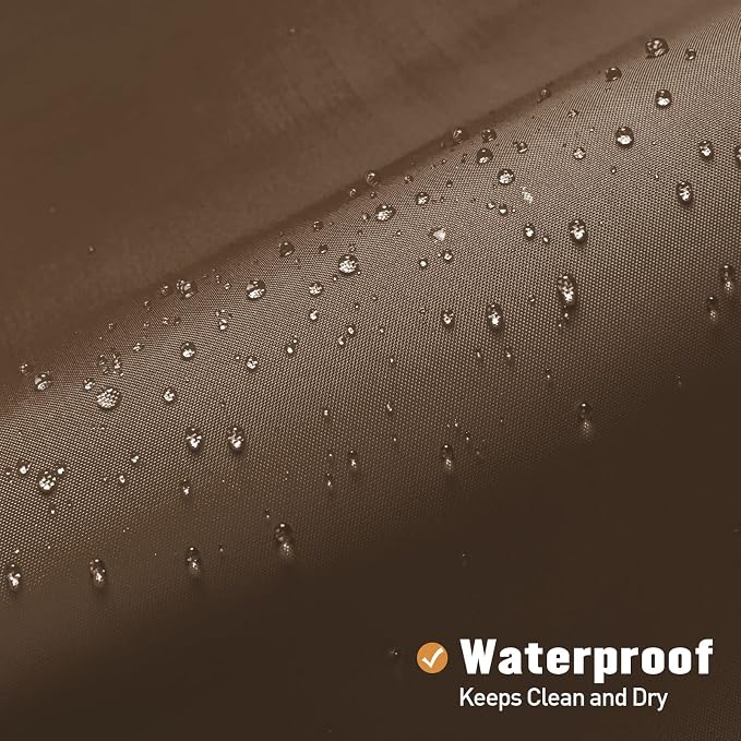 MitoVilla Long Fabric Shower Curtain Liner, 72 x 78 Inches Shower Curtain Liner for Modern Hotel Bathroom Decor, Brown Water-Resistant Bath Curtains Rust Resistant Grommets Machine Washable