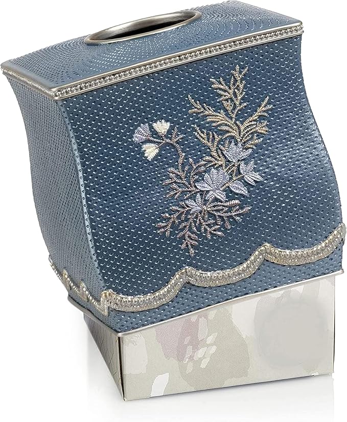 Resin Tissue Box Cover for Modern Home Decor - Minimalist Square Tissue Box Holder for Guest Room, Bedroom, Bathroom, Tabletop & Office - Durable and Aesthetic Tissue Holder, Capri