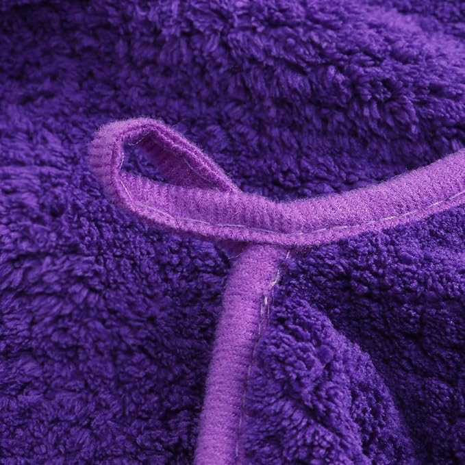 YTYC 29x59 Bath Towels Set,Towels for Bathroom,Violet Purple,6-Pieces | 2 Large Bath towels,2 Hand towels (14x29"),2 Washcloth (13x13"),Super Soft,Highly absorbent,Hanging Loop,80%Polyester