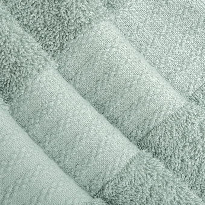 GLAMBURG Premium Cotton Oversized 2 Pack Bath Sheet 35x70-100% Pure Cotton - Ideal for Everyday use - Ultra Soft & Highly Absorbent - Machine Washable – Sea Green
