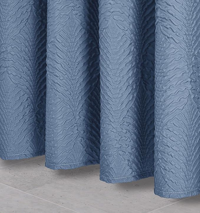 Ombre Blue Shower Curtain for Bathroom, Farmhouse Bath Curtain 72x72