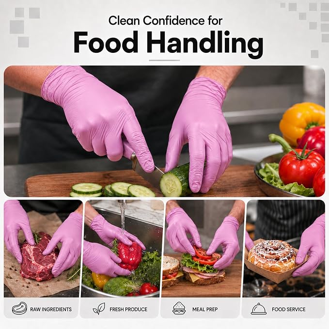 ForPro Disposable Nitrile Gloves, 4 mil, Food Safe, Latex-Free, Non-Sterile | for Salon, Exam & Cleaning Use, Multi-Purpose Gloves, Salon & Spa Essentials, Manicure & Pedicure Supplies, Home & Salon Use