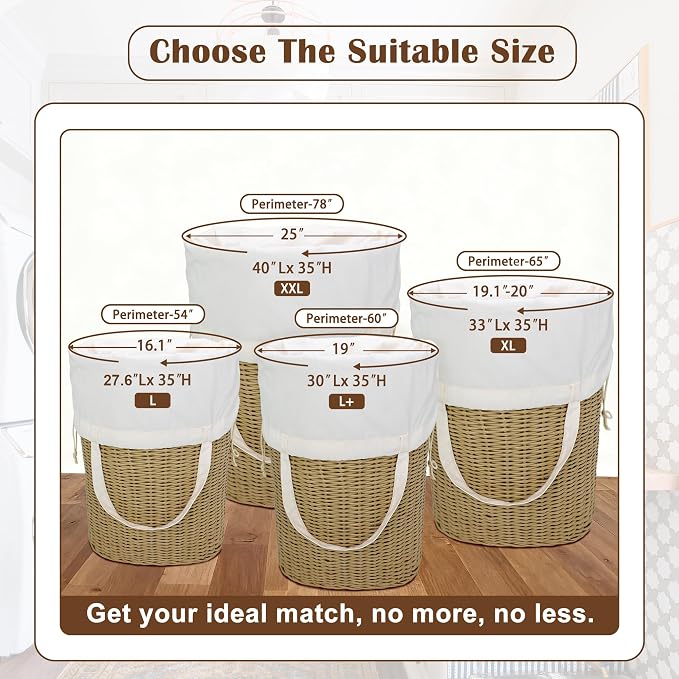 Cotton Canvas Laundry Bag 30"Wx 35"H, Thick Laundry Bag, Natural, 1 Pack | with Handles & Drawstring, Heavy Duty, Washable Storage Sack For Camp, College Dorm, Laundromat