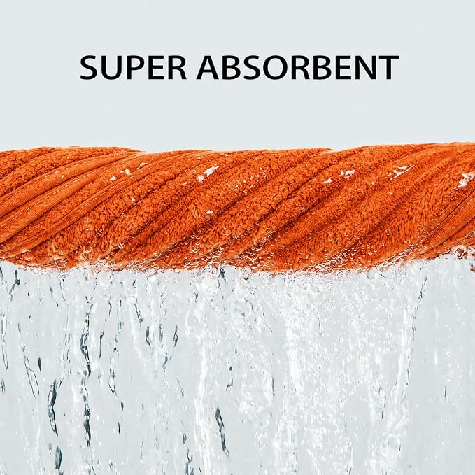 2 Piece Bath Sheets, 40"x80" Bath Towels, Burnt Orange | Extra-large size, Quick dry, Highly Absorbent, Lint Free，shower towels for bathroom gym spa，Big and Tall users