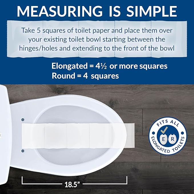 MAYFAIR 1844CP 000 Toilet Seat with Chrome Hinges will Never Come Loose, ELONGATE, White (Pack of 2)