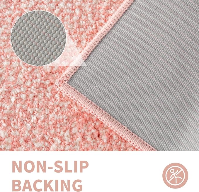 CozeCube Blossom Pink Bath Mat 32"x20" Non Slip Washable Rug | For Bathroom Non Slip, Fluffy Absorbent Microfiber Bath Mats Machine Wash, Stylish Cute Aesthetic Bathroom Rugs