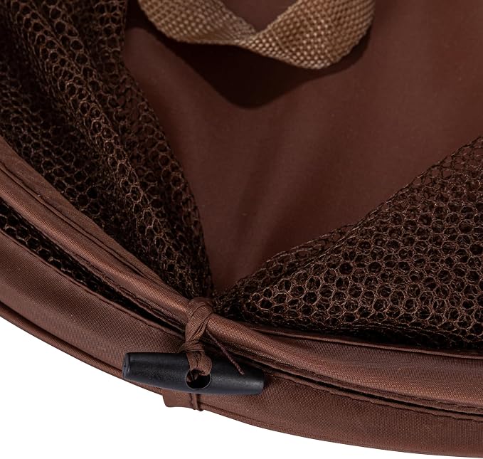 Household Essentials Pop-Up Mesh Laundry Hamper, Brown