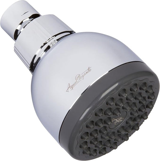 High Pressure Shower Head - 1.8 GPM - Polished Chrome | Best 3 Inch Wall Mount Bathroom Showerhead For Boosting Low Flow With Anti-Clog Nozzles, Adjustable Brass Ball Joint