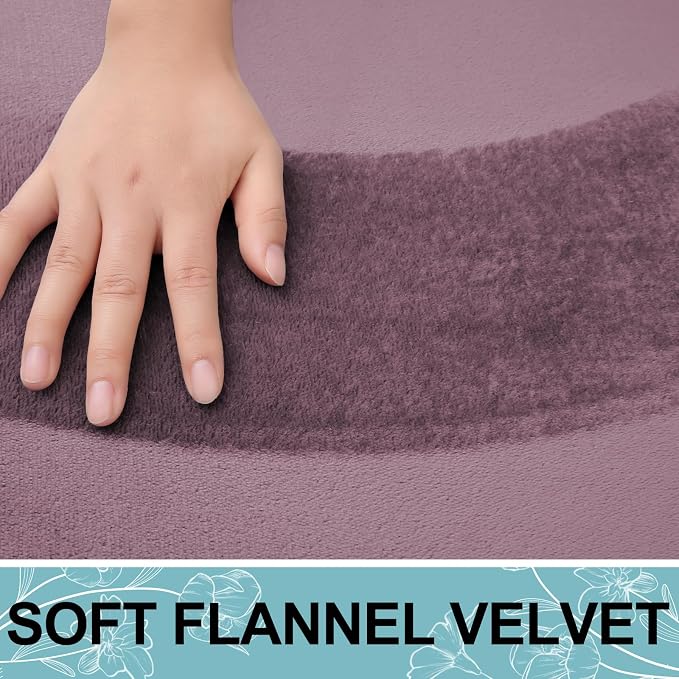 Smiry Memory Foam Bath Mat 30x20, Extra Soft and Absorbent Bathroom Rugs | Deep Plum, Quick Dry Machine Washable Non-Slip Bath Mat for Bathroom Floor, Shower and Tub