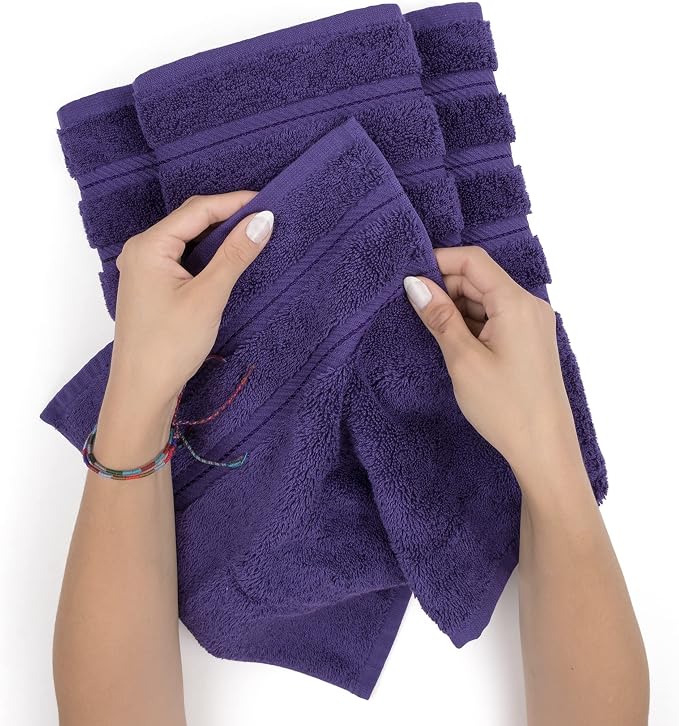 American Soft Linen 100% Cotton Luxury Turkish Towels, 4 PC Hand Towel Set | Soft Absorbent Quick Dry OEKO Tex Standard 100 Certificated Durable Machine Washable Premium Hotel Quality