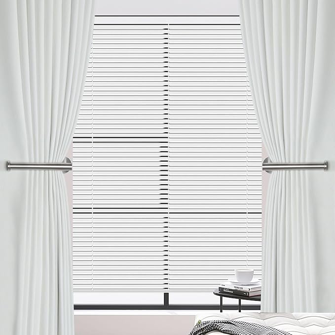Groleca Adhesive Curtain Holdbacks - 4 Pack No Drill Tie Backs Hooks for Drapes, Damage-Free Wall Mounted Curtain Holders with Strong Adhesive (Silver) | No Drill Curtain Tie Backs Hooks for Drapes, Metal Curtain Holders, Damage-Free Wall Mounted, Stro...