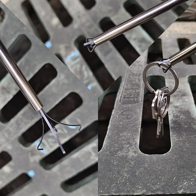 24-Inch Flexible Grabber Claw Tool with Mechanical Fingers for Small Parts | Spring-Loaded 4-Claw Grip • Zinc-Plated Steel Shaft • One-Hand Control • Retrieves Nuts, Bolts, Screws And Small Hardware