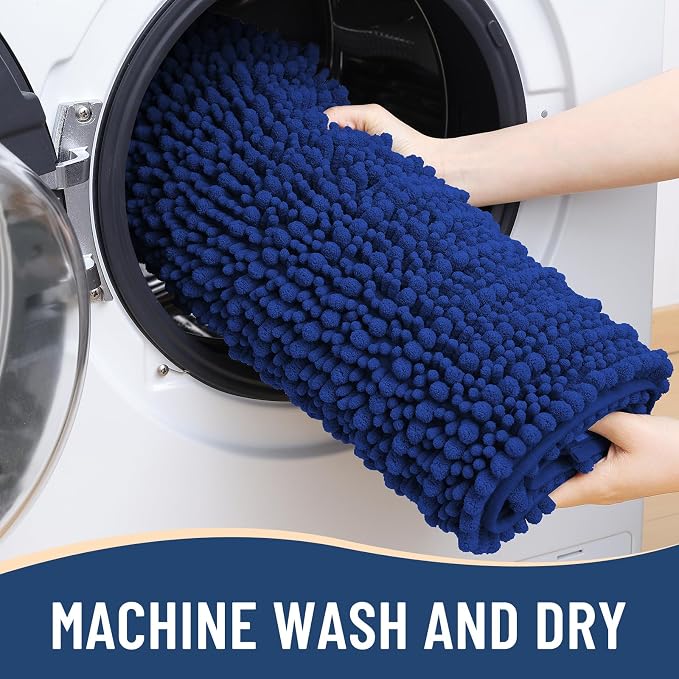 Arotive Bathroom Rugs Mat 36x24, Soft Absorbent Chenille Shaggy Bath Mat | Royal Blue, Machine Wash Dry, Bath Rugs for Bathroom Floor, Tub and Shower, Home Decor Accessories