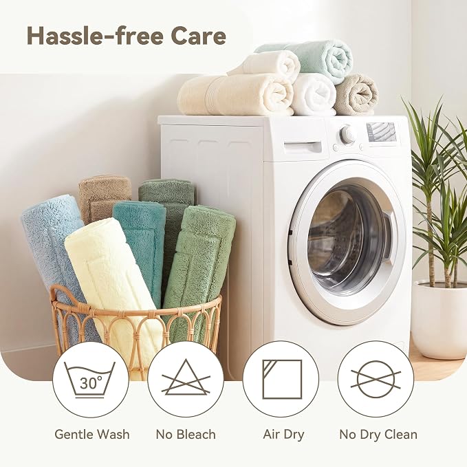 GRANNY SAYS Bathroom Rugs Non Slip, 20" x 32", Bath Rugs for Bathroom Washable, Bath Mats for Bath Floor, Microfiber Bath Mat for Tub, Absorbent Bath Rugs for Bath, Khaki | Ultra-soft, durable TPR backing for reliable grip, fast water absorption, machi...