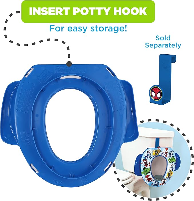 Spidey and His Amazing Friends "Team Up" Soft Potty Seat and Potty Training Seat - Soft Cushion,Baby-Potty Training,Safe,Easy to Clean,(Pack of 4)