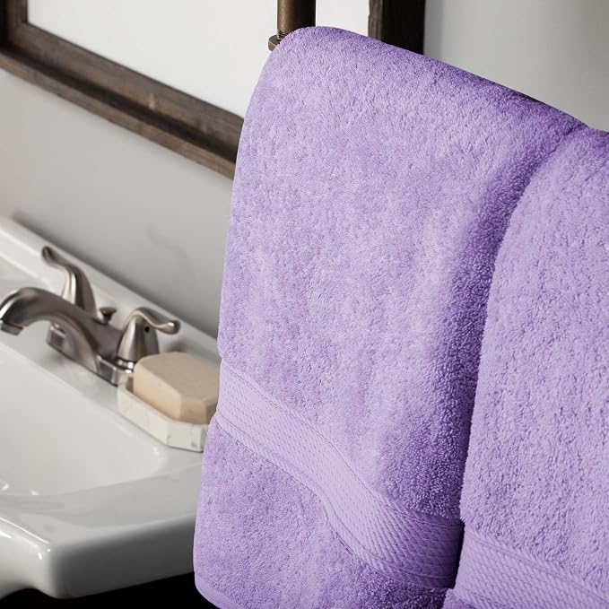 Superior Egyptian Cotton Ultra Plush & Absorbent, 10 Piece Set, Purple | Quick Dry, Soft Luxury Towel Set, Bath Essentials, Guest Bath, Spa, 2 Bath, 4 Hand, 4 Face Towels, Madeline Towels
