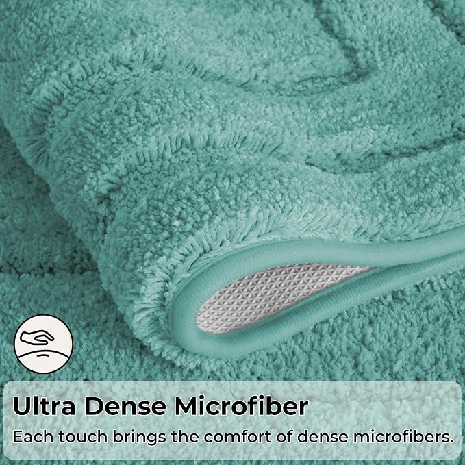 GRANNY SAYS Sage Green Bathroom Rug 24" x 36", Non-Slip Bath Mat | Ultra-soft, durable TPR backing for reliable grip, fast water absorption, machine washable for Vanity, Shower, Tub