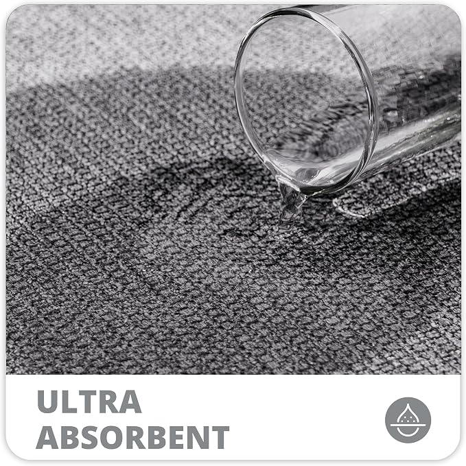 Bosap Bath Mat,Ultra Thin Bathroom Runner Rugs,Large Bath Mats for Bathroom,Quick Dry,Non-Slip,Machine Washable,Low Pile,Bath Rug,Shower Outside,Sink,Home Decor Accessories.Grey,3'x5'(36x60inch)
