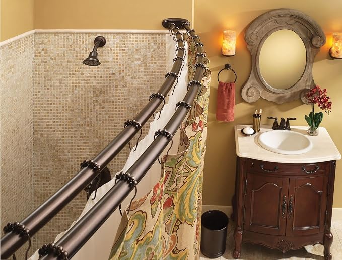 Moen SR2100OWB Shower Curtain Rings, Pack of 24, Old World Bronze