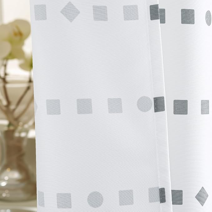 jinchan Boho Shower Curtain Grey and White 70x72 Inch 12 Hooks | Color Block Striped Shower Curtain Set, Ombre Modern Luxury, Bathroom Decor,Long Shower Curtain Hooks, Waterproof Fabricl