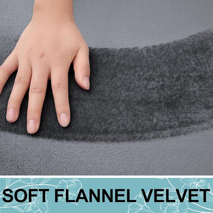 Smiry Memory Foam Bath Mat 70x24, Extra Soft and Absorbent Bathroom Rugs | Dark Grey, Quick Dry Machine Washable Non-Slip Bath Mat for Bathroom Floor, Shower and Tub