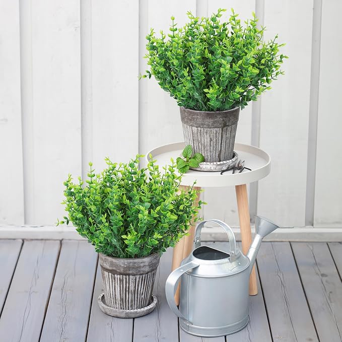 AGIRL Fake Plants,Artificial Plants for Outdoor Indoor Garden Patio Decor | 24 Bundles,No Fade Faux Plastic Greenery Stems for Hanging Porch Window Box Home Farmhouse,St Patricks Day Decoration