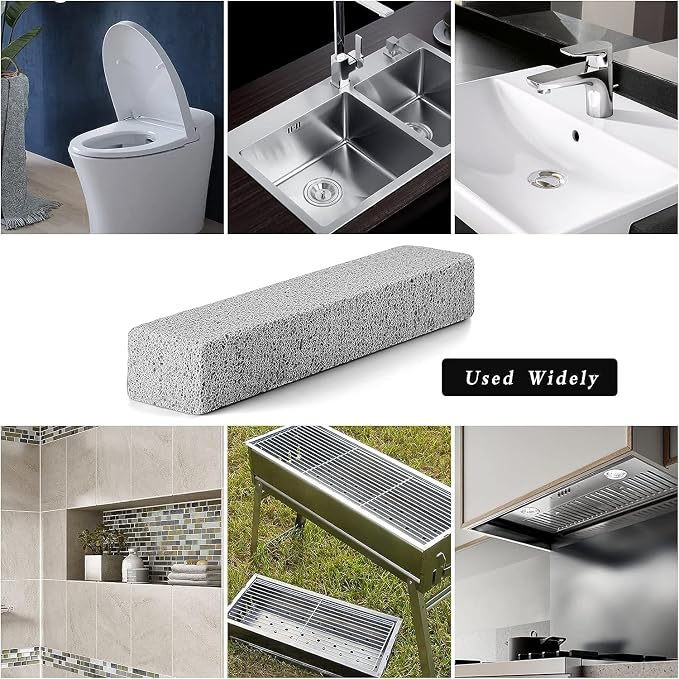 12Pack Pumice Stone for Toilet Cleaning, Hard Water Rings & Stains | Bowl Stick,Powerfully Cleans Hard Water Rings, Calcium Buildup & Stains, Suitable for Cleaning Toilet, Bathtubs