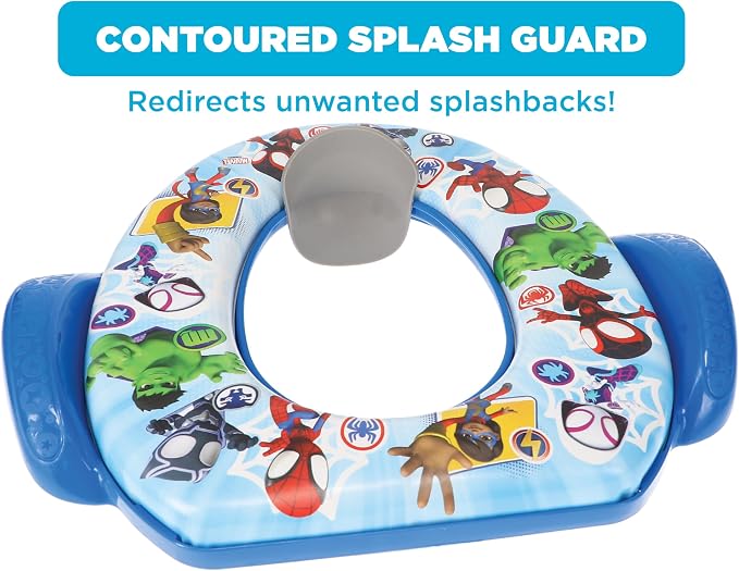 Spidey and His Amazing Friends "Team Up" Soft Potty Seat and Potty Training Seat - Soft Cushion, Baby Potty Training, Safe, Easy to Clean