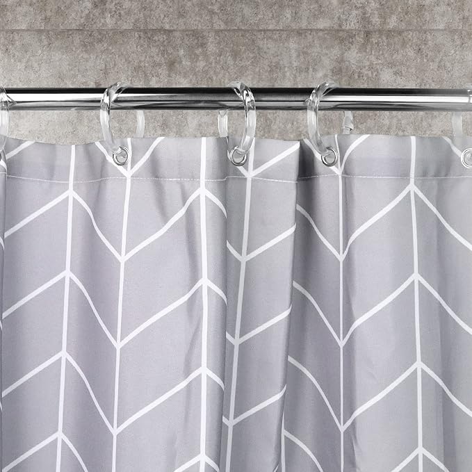 Clear Plastic Shower Curtain Rings, 12 PCS Circular Plastic Shower Curtain Hooks for Bathroom Shower Curtain Rod, Clear Shower Hooks for Shower Curtain, O Shaped Shower Rings for Curtain