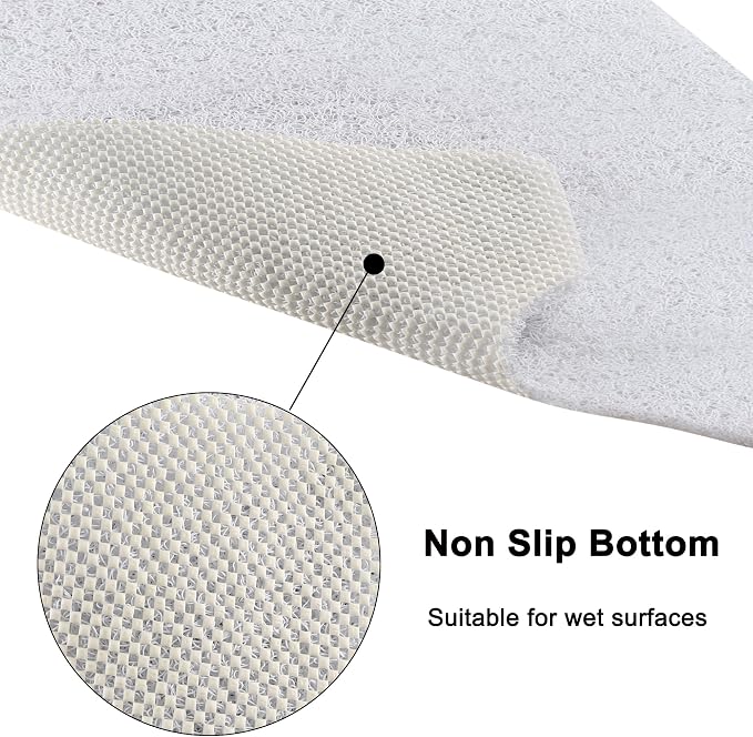 Leotruny Bath Tub Shower Mat 40 x 16 Inch Non Slip Soft PVC Loofah | Bathtub Mats for Bathroom