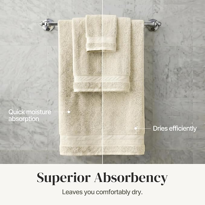 Modern Threads 4-Pack SpunLoft Bath Sheet Sand 35x66