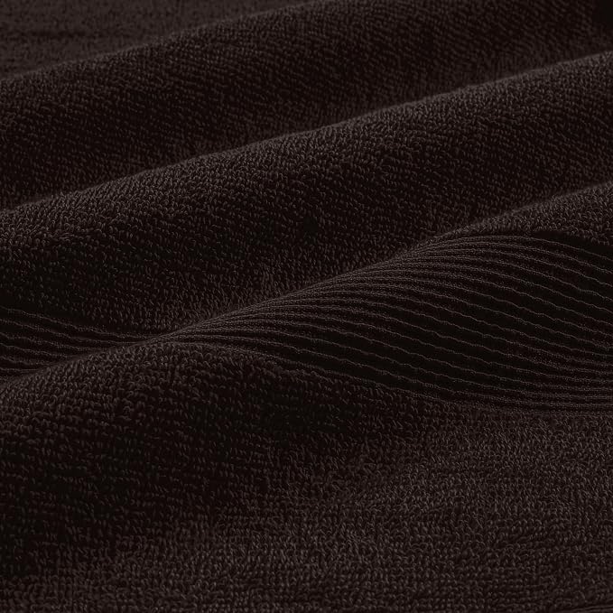 8 Piece Towel Set 100% Ring Spun Cotton, 2 Bath Towels 27x54, 2 Hand Towels 16x28 and 4 Washcloths 13x13 - Ultra Soft Highly Absorbent Machine Washable Hotel Spa Quality - Chocolate Brown