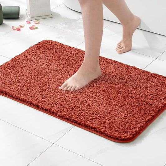 MIULEE Fall Rust Bathroom Runner Rugs Soft Microfiber Bath Mat 24x48 Inch | Absorbent, Non Slip, Quick Dry, Fluffy Bath Rugs for Bathroom Floor Tub Showers, Machine Washable