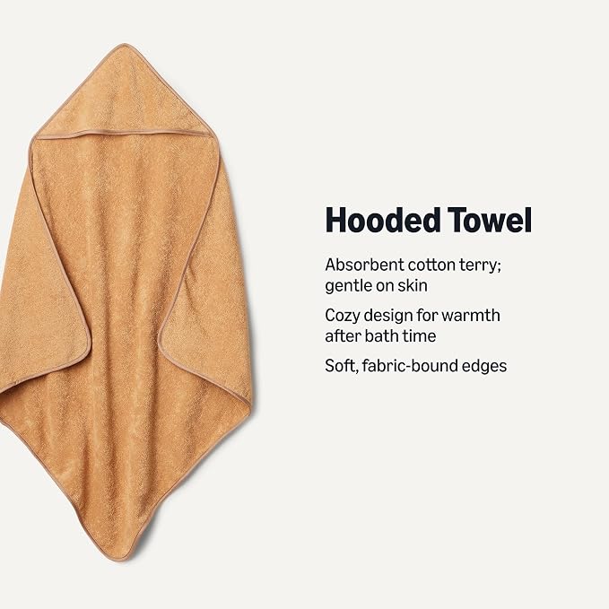 Amazon Essentials x Sofia Grainge Unisex Babies' Hooded Bath Towel