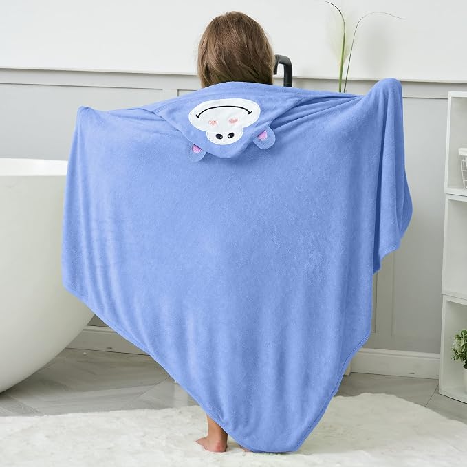 HIPHOP PANDA Ultra Soft Hooded Baby Towel - 2-Layer Thick 500GSM Absorbent | Rayon Made from Bamboo, Hooded Bath Towel for Newborn, Infant, Toddler, Baby Registry - Gorilla, 30x40 In