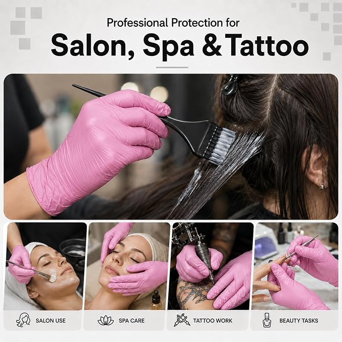 ForPro Disposable Nitrile Gloves, 4 mil, Food Safe, Latex-Free, Non-Sterile | for Salon, Exam & Cleaning Use, Multi-Purpose Gloves, Salon & Spa Essentials, Manicure & Pedicure Supplies, Home & Salon Use